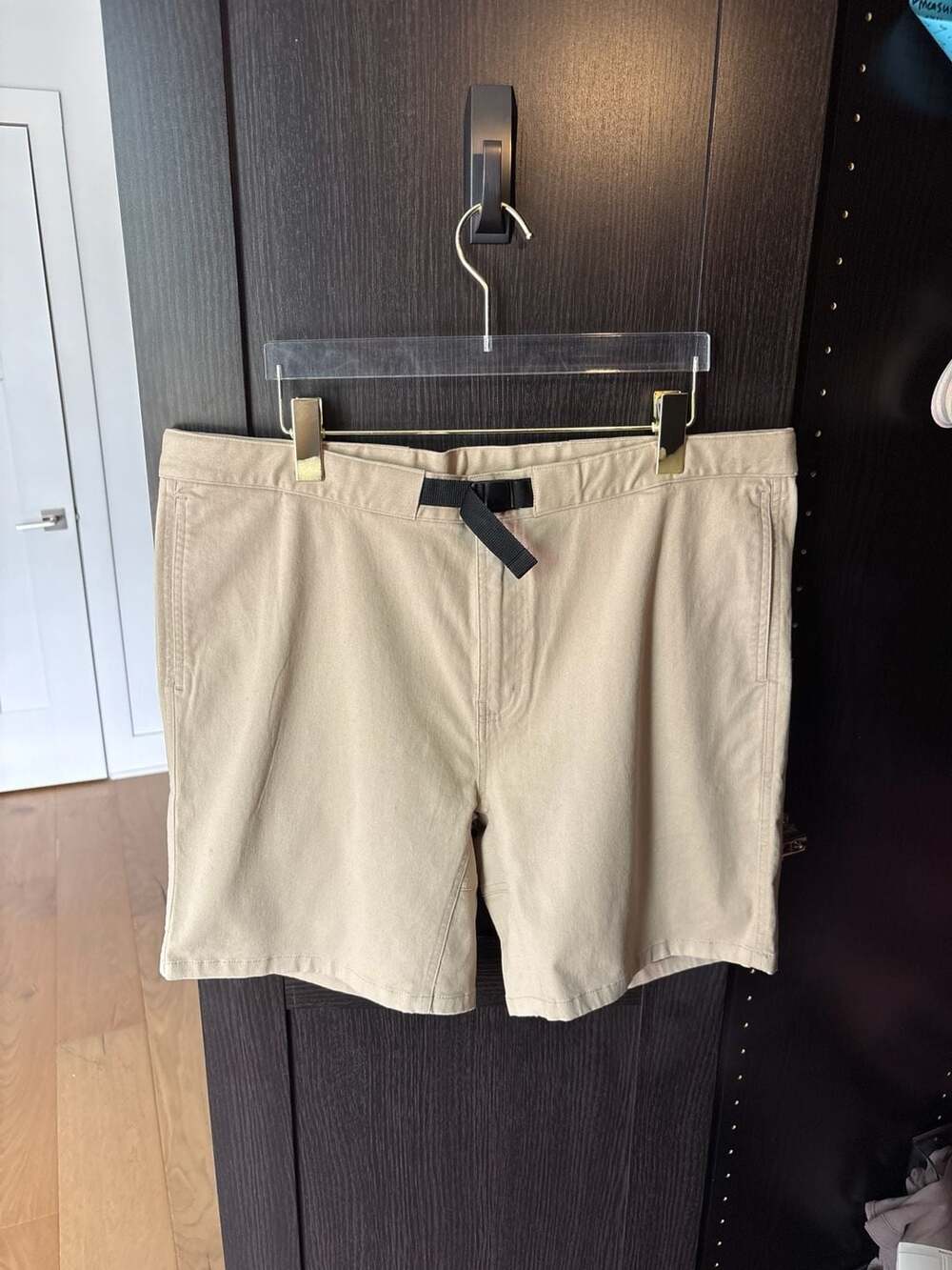Beardedgoat Men's Khaki Cotton Spandex Climb Shorts Size Large